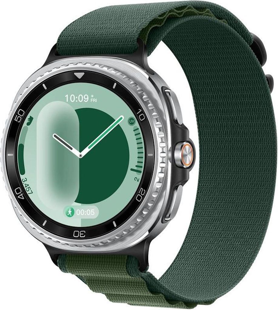 Nylon Armband für Samsung Galaxy Watch 8 / 8 Classic Alpine Loop Design D- Grün