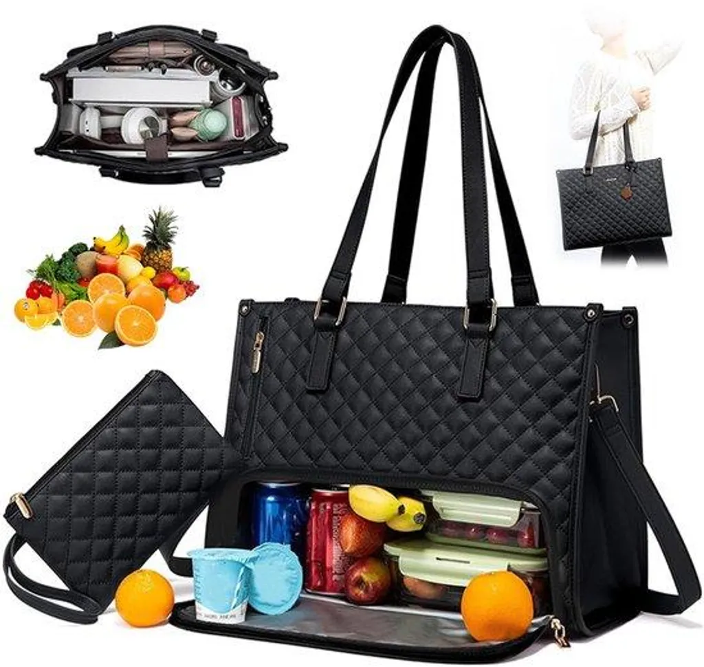 Lunch Bag Isotherme format Grand Cabas pour Femme - Capacité 15 pouces