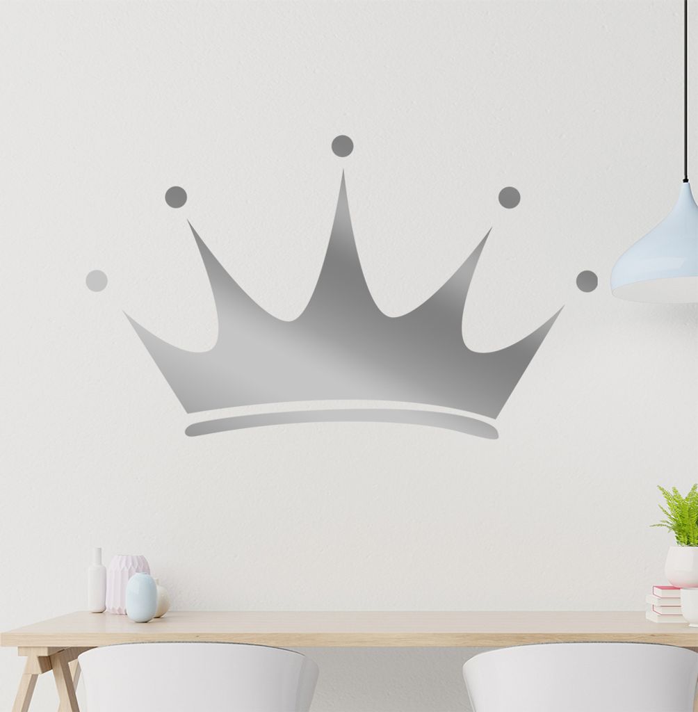 Königs Krone Wandtattoo in 6 Größen - Wandaufkleber Wall Sticker - Dekoration, Küche, Wohnzimmer, Schlafzimmer, Badezimmer