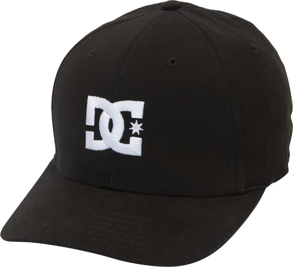 Casquette DC Shoes Cap Star Stretch Fit - Ne Serre Pas, Confort Noir Uni