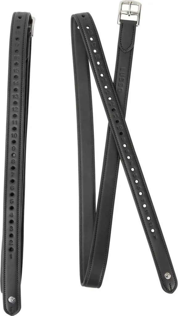 Étrivières Anti-Élongation Velociti Lusso ER2255 Noir - Cuir Durable