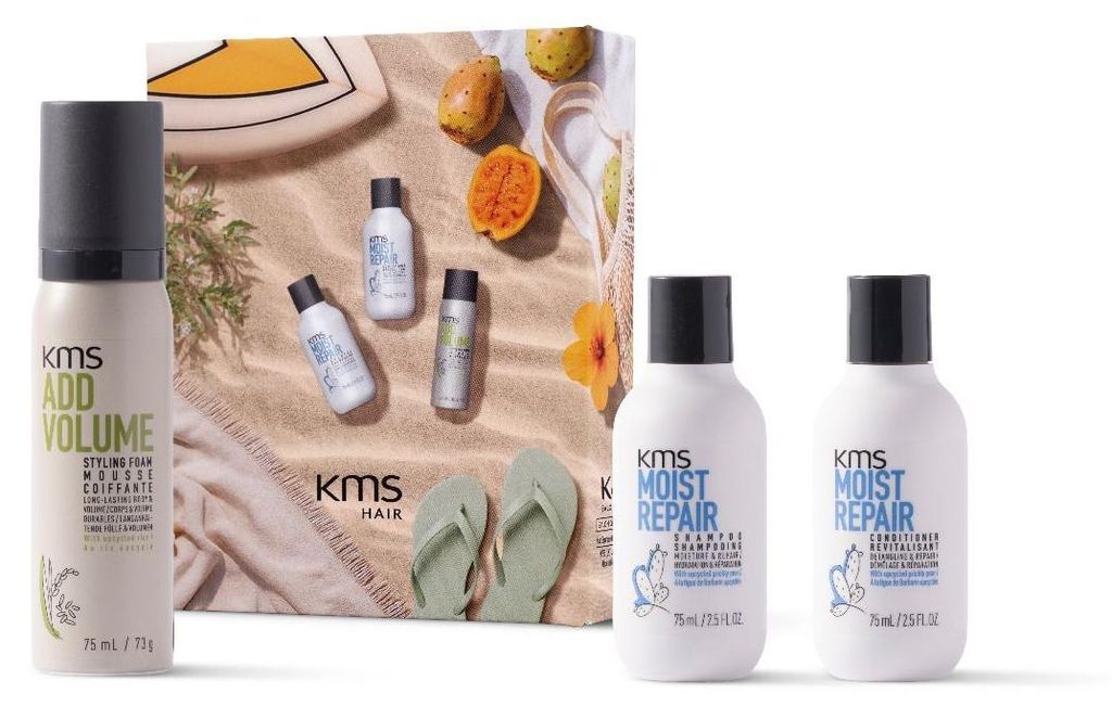 KMS Moistrepair Sommer Set - Shampoo 75 ml + Conditioner 75 ml + Addvolume Styling Foam 75 ml