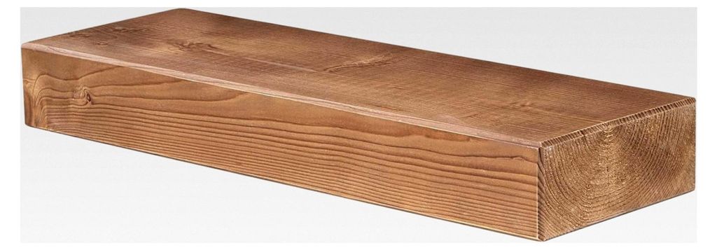 Wandregal aus massivem Holz 60x20cm Eiche farbig Wandboard Vintage rustikal Design Natur Regal