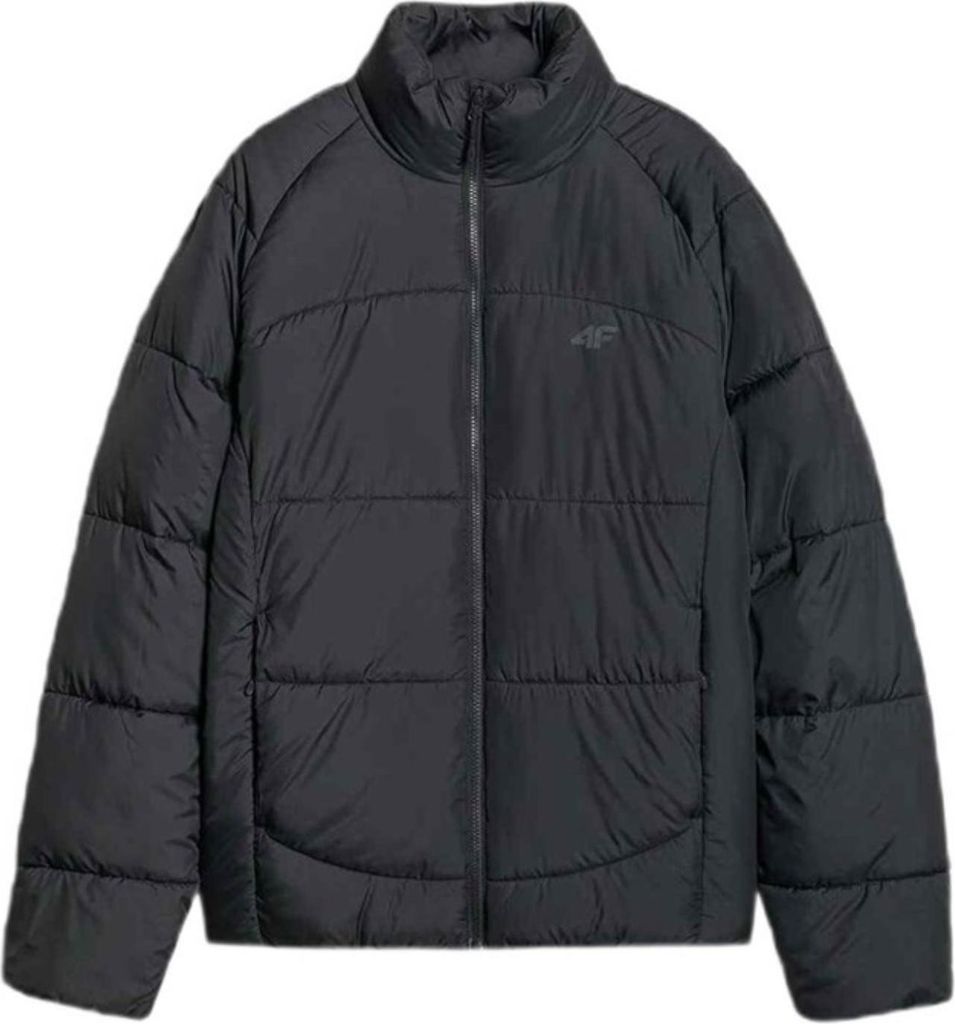 Jacke mit Kapuze, hohem Kragen, Reißverschlusstaschen, Ripstop, recycelter Synthetikfüllung und klassischer Steppung in Hüftlänge