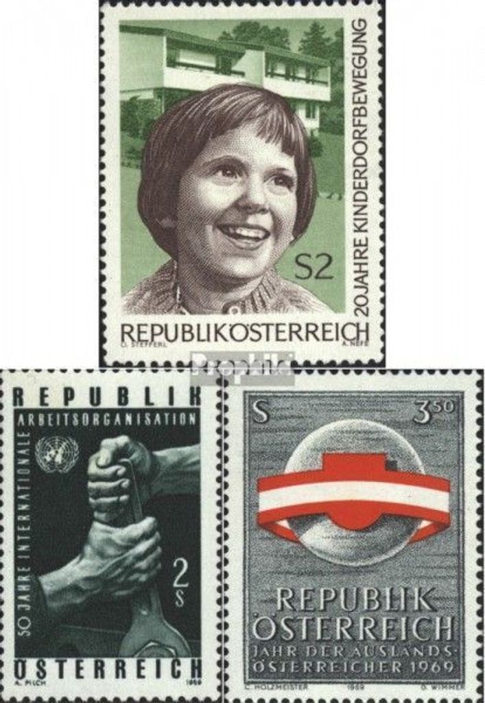 Briefmarken Österreich 1969 Mi 1304,1305,1306 (kompl.Ausg.) postfrisch Sondermarken