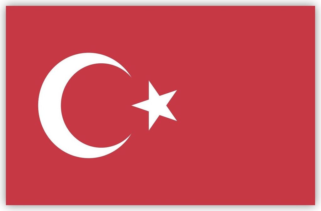 6 Stück Folienaufkleber Türkei Turkey Flagge Sticker PVC Aufkleber Flagge Format ca. 85 x 55 mm Flaggenaufkleber für Innen und Außen verwendebar