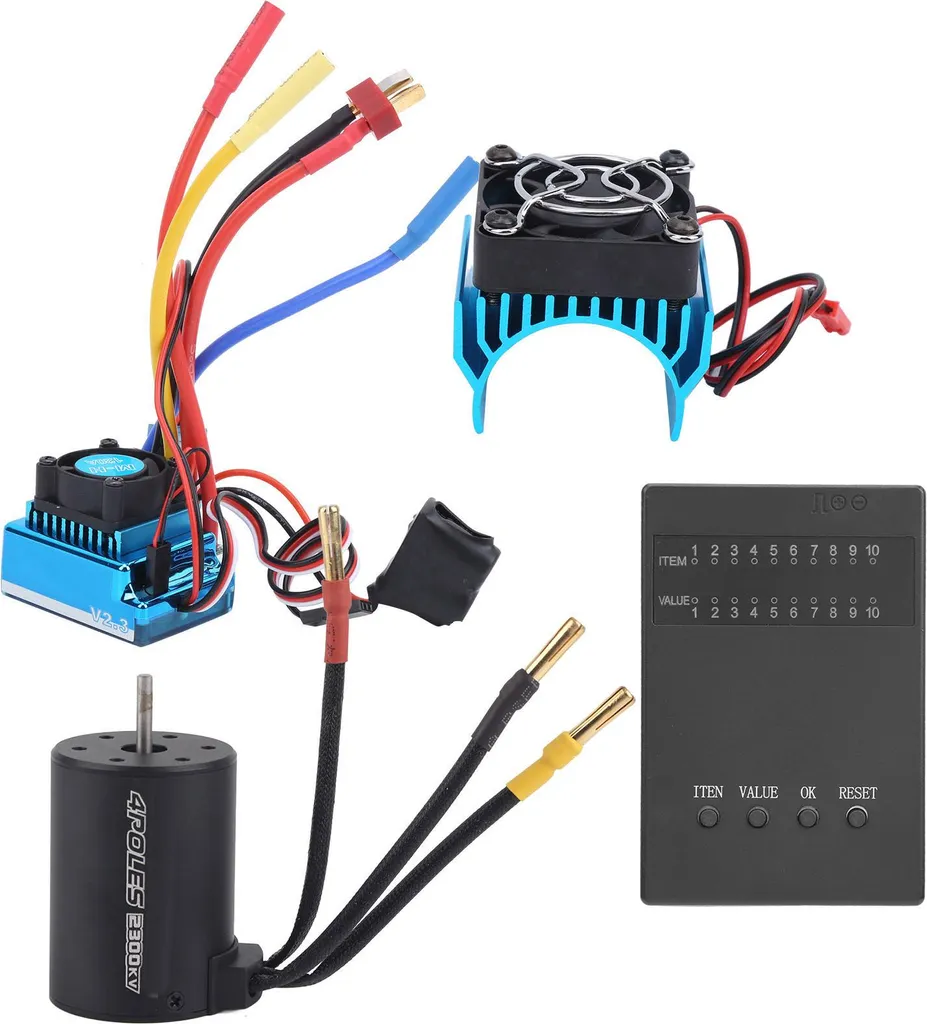 Moteur 3650 2300KV et ESC Brushless 120A avec carte de programmation RC