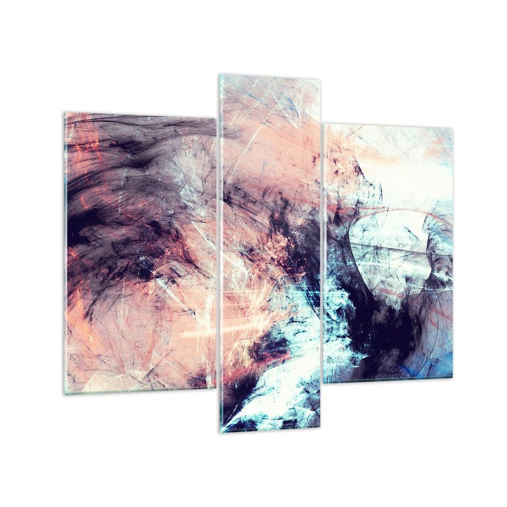 Bilder auf glas - Abstraktion modern - 95x80cm - Glasbilder - Wandbilder - Kunstdruck - zum Aufhängen bereit - Wanddekoration aus Glas - Glas Bild...
