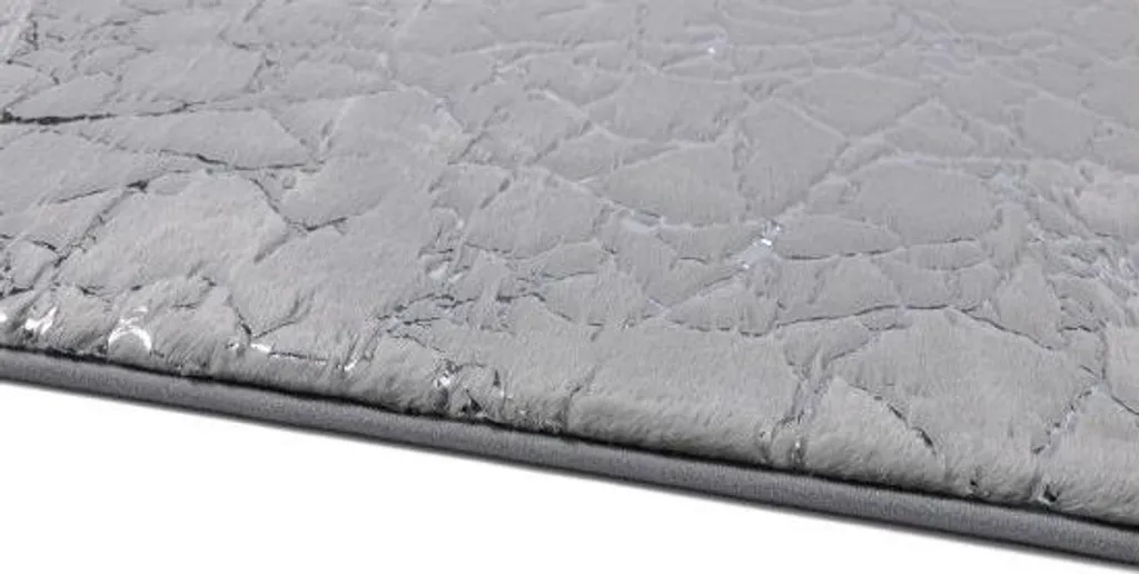 Tapis de bain Rabbit Shine gris 60x100 cm - Sortie de douche ultra douce