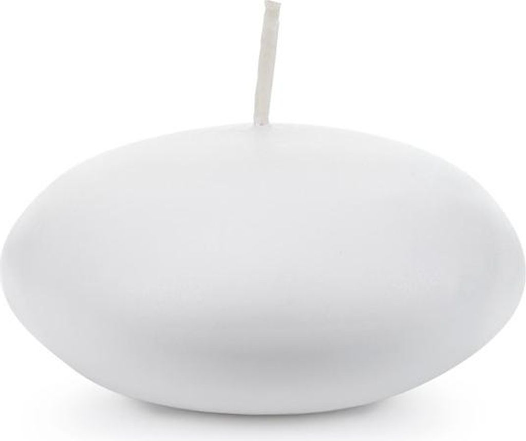 Bougie flottante mate, blanche, 8 cm (1 paquet / 4 pièces) Image du produit 