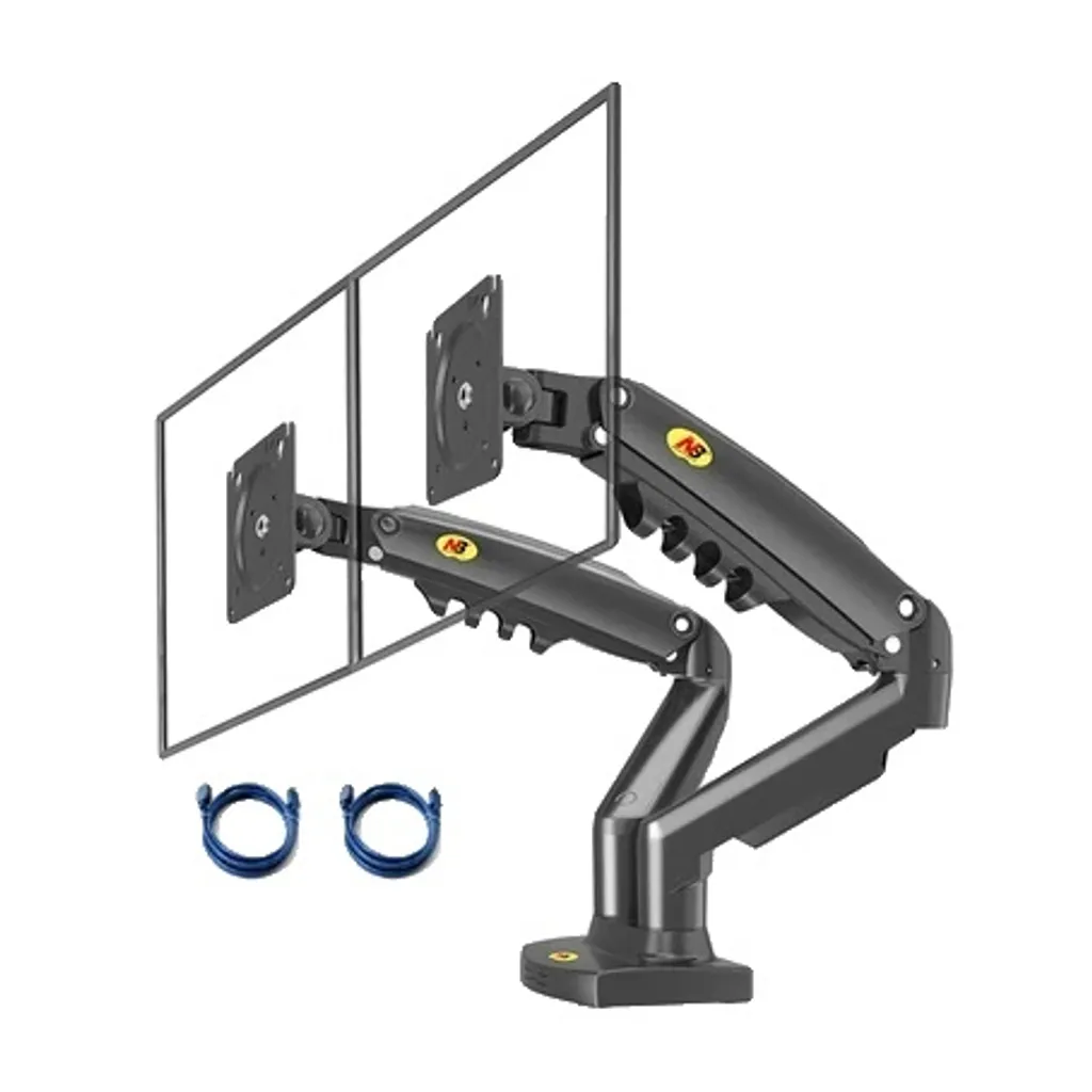 Bras de Moniteur Double Articulé et Mobile avec Hub USB 3.0 de Bureau