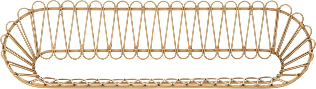 Étagère murale bois et métal ronde 45cm - Déco Bohème Panama Chic