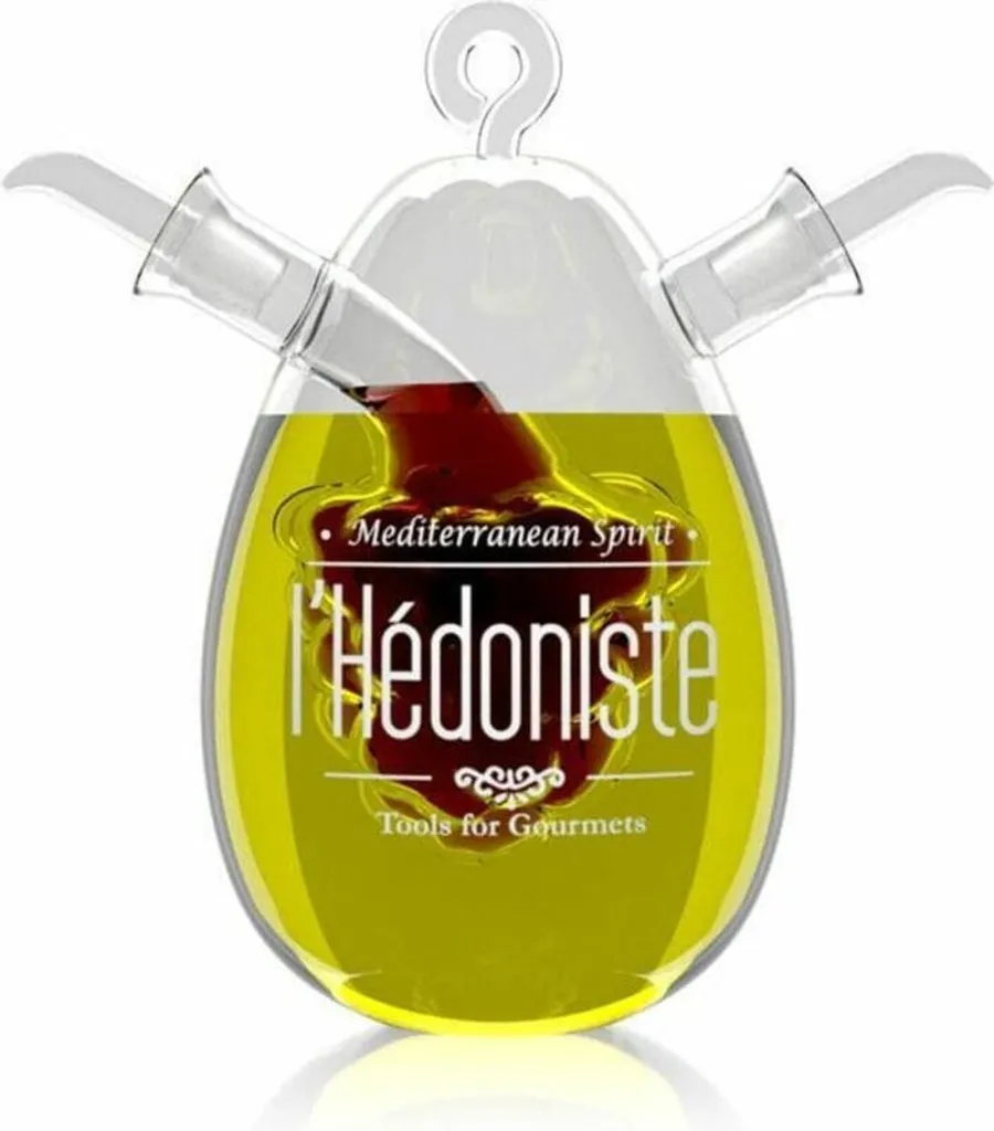 Set Olio e Aceto Antigoccia 2 in 1 in Vetro - Ampolla Doppia 500ml - 1