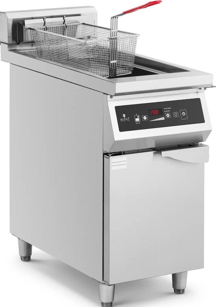 Expondo Royal Catering Induktionsfritteuse - 30 l - 10 000 W - 400 V - Unterschrank - Timer -