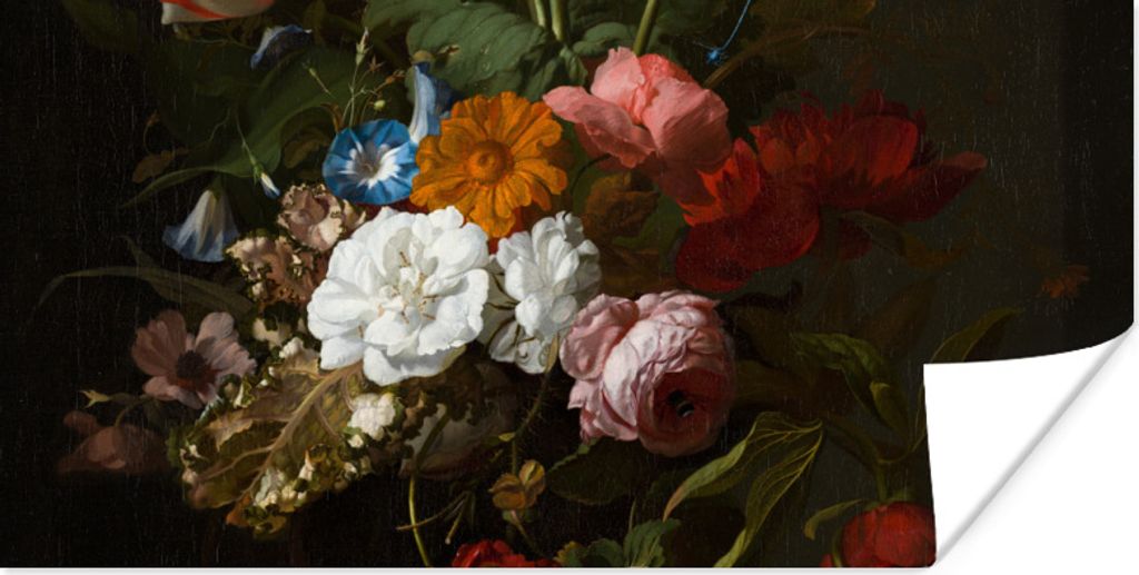 MuchoWow Poster Vase mit Blumen - Gemälde von Rachel Ruysch 80x40 cm - Wanddeko