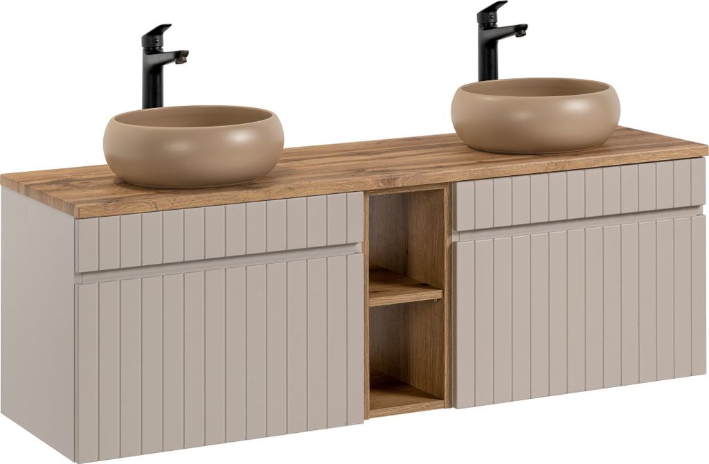 Badmöbel-Set 140Cm Mit Arbeitsplatte Und 2 Waschbecken Wiki