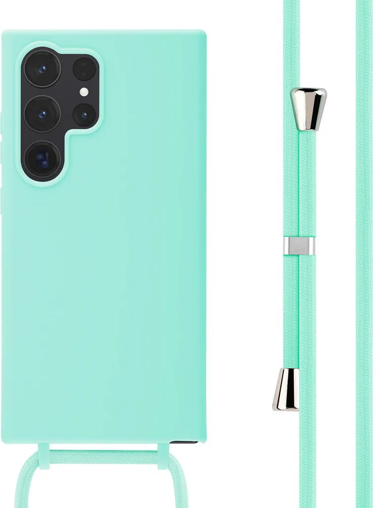 Custodia Silicone iMoshion Samsung S24 Ultra Verde Menta con Cinturino