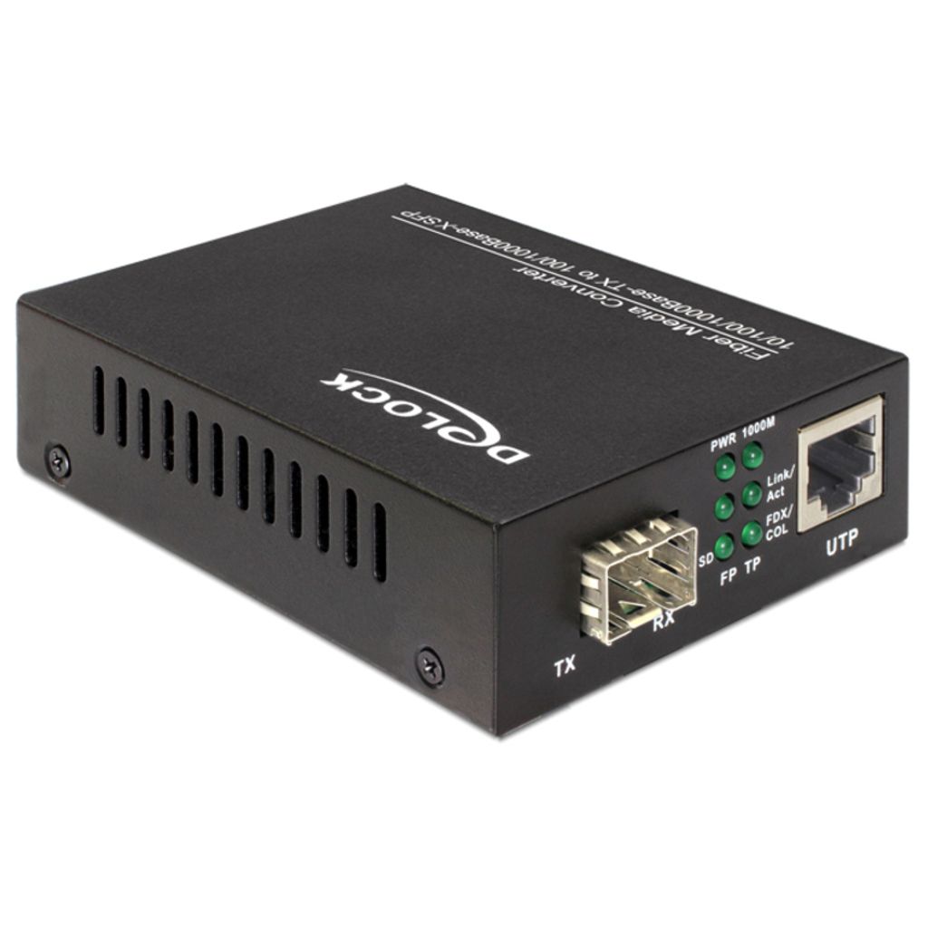 Delock Medienkonverter 10/100/1000Base-T zu 100/1000Base-X SFP - Medienkonverter - Gigabit Ethernet - 10Base-T, 100Base-TX, 1000Base-T, 1000Base-X,...