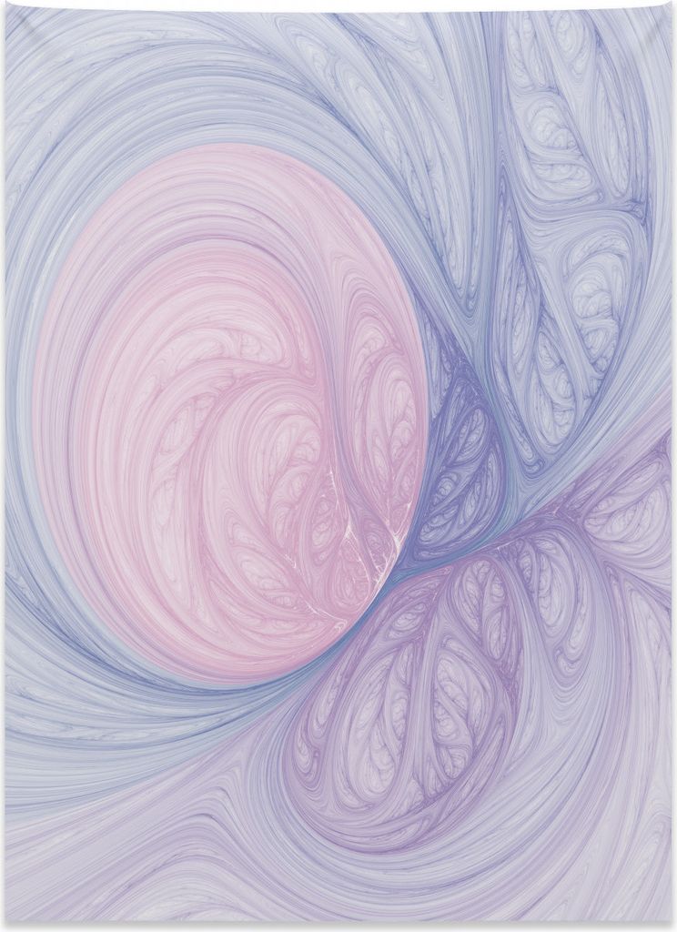 Abakuhaus Lila Wandteppich, Abstrakte Fraktalformen aus Weiches Mikrofaser Stoff Kein Verblassen Klare Farben Waschbar, 110 x 150 cm, Lila Rosa