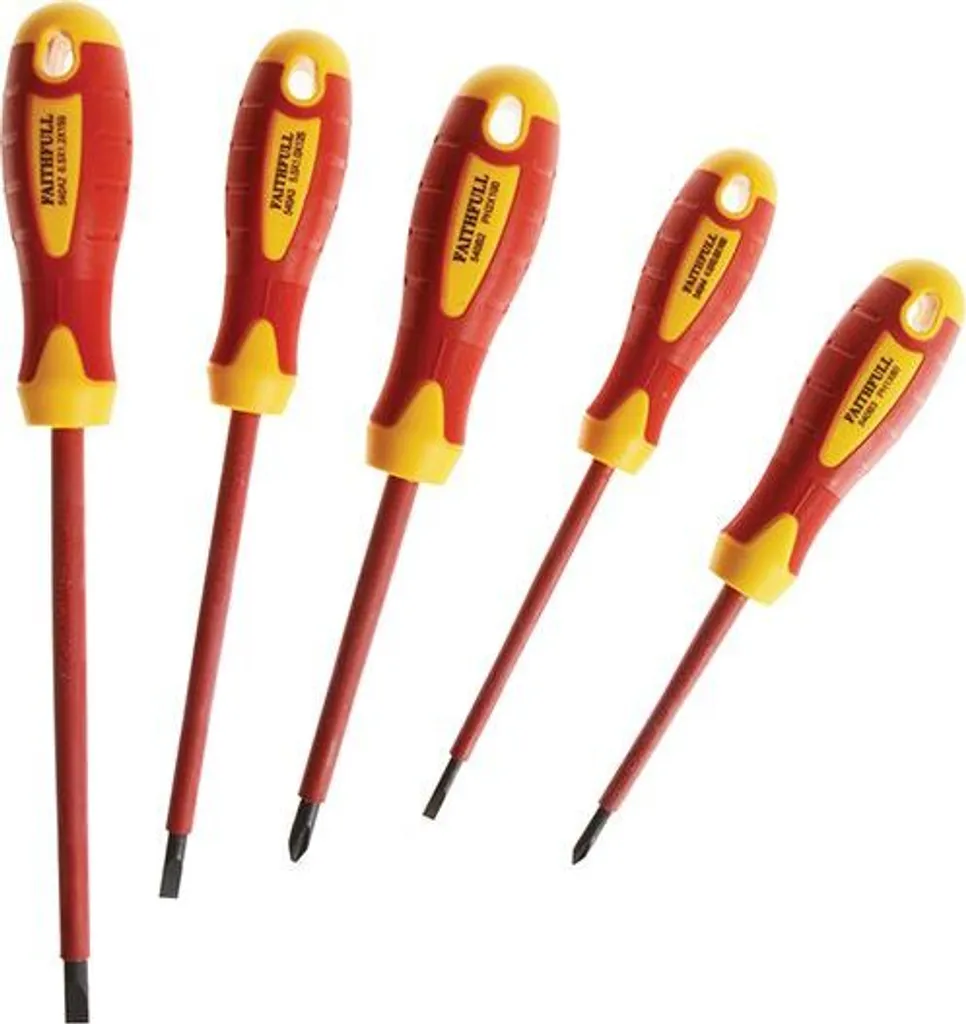 Kit Tournevis Isolés pour Travaux Sous Tension VDE - Faithfull Soft-Grip