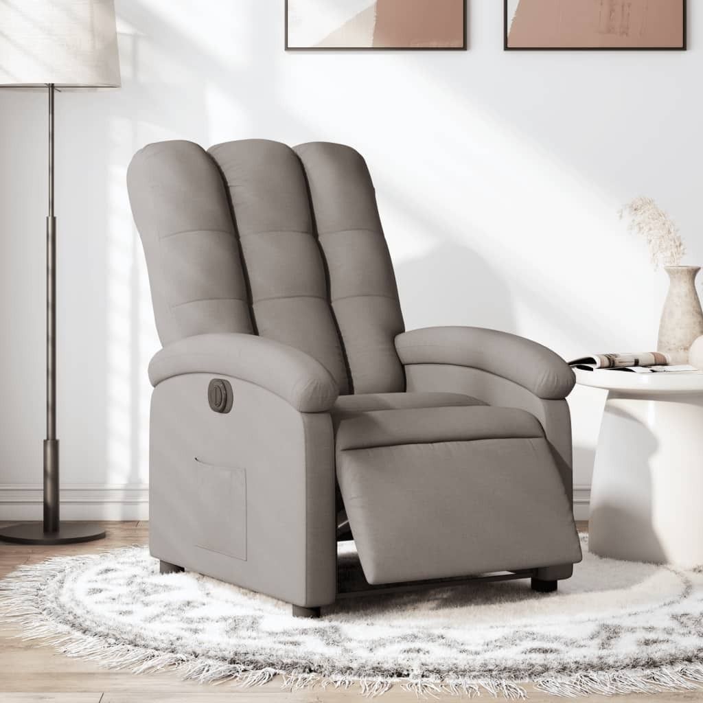 Maison Exclusive - Relaxsessel Elektrisch Taupe Stoff
