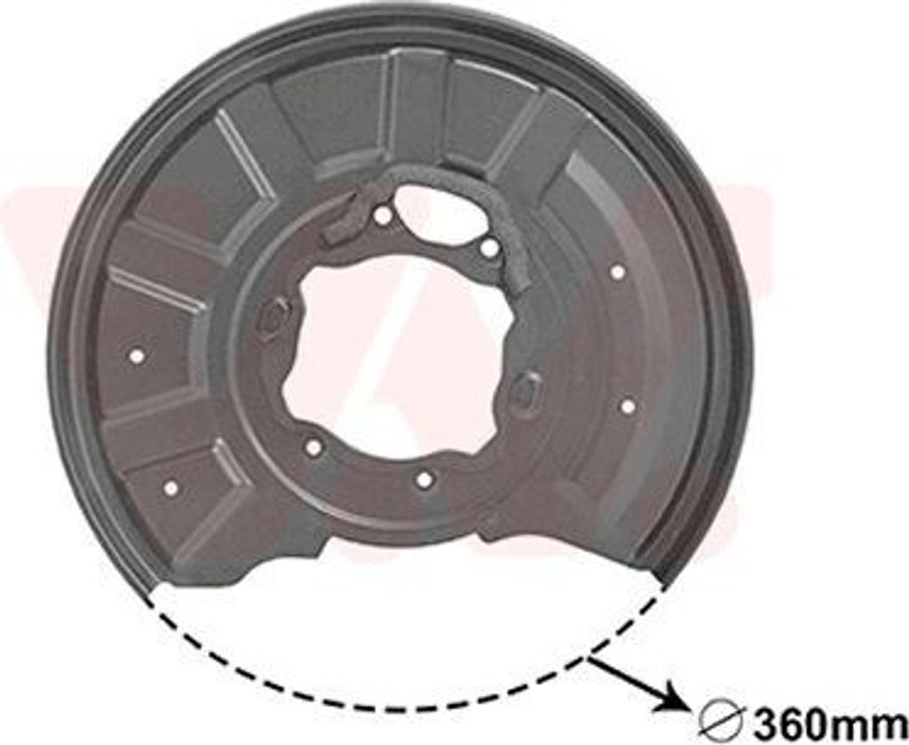 VAN WEZEL Spritzblech Bremsscheibe passend für MERCEDES-BENZ E-Klasse Limousine (W212) Hinten Links 3044373 Ankerblech