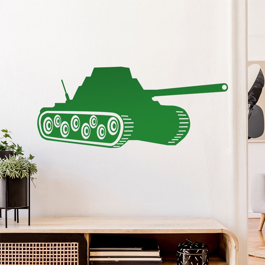 Panzer Krieg Panzerfahrer Wandtattoo Wandaufkleber Wall Sticker - Dekoration, Küche, Wohnzimmer, Schlafzimmer, Badezimmer