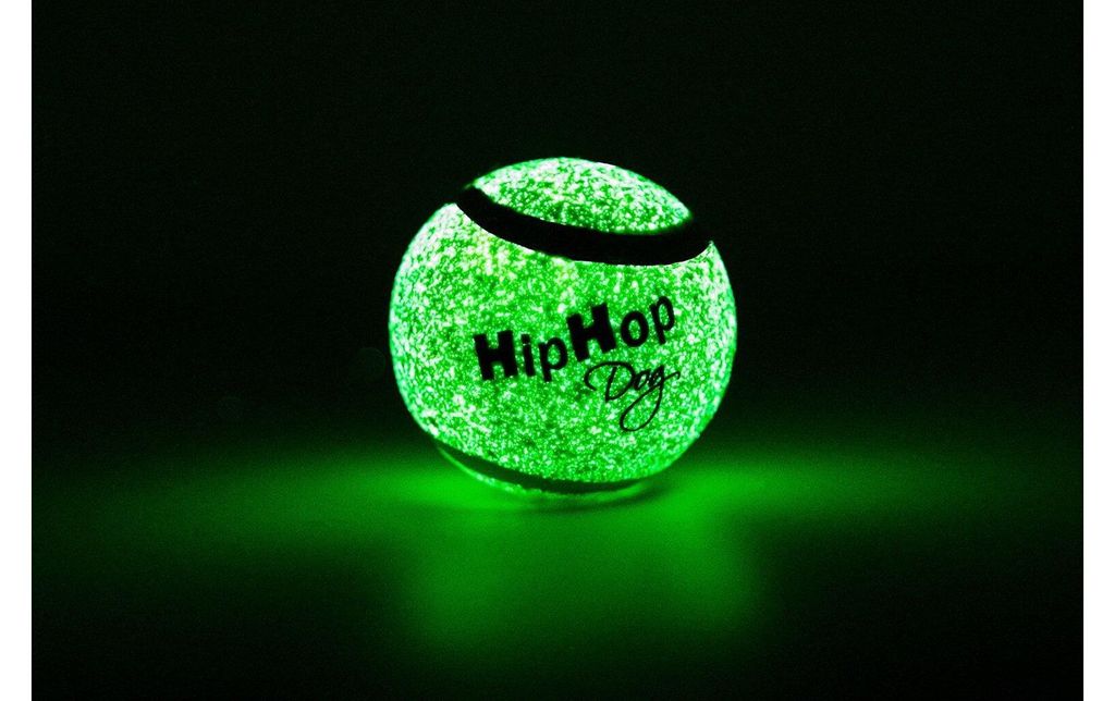 Neonlicht im dunklen Tennis. Ball 6,5 cm HIPHOP HUND Produktbild 