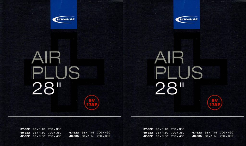 2x Schwalbe Schlauch SV17AP 28 Zoll (37/47-622/635) Air Produktbild 