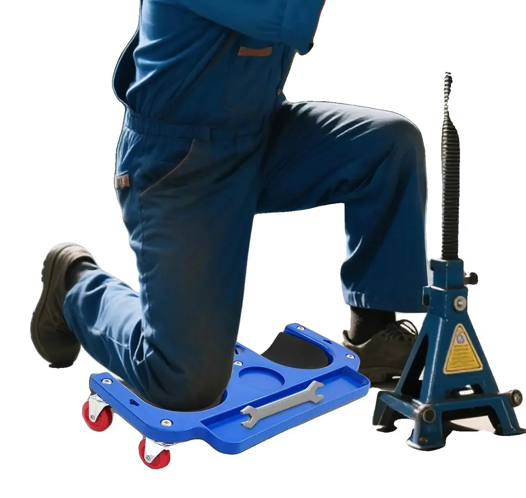 Chariot de genou ergonomique 5 roues plateau 100kg pour carrelage