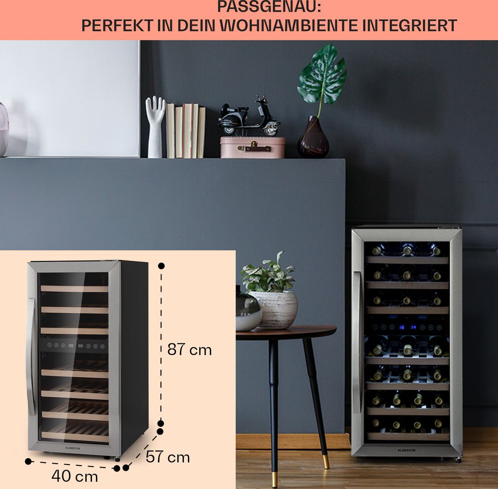 Klarstein Weinkühlschrank Freistehend, Kleiner Produktbild 6
