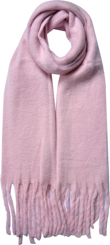 Clayre & Eef Winterschal Damen 38x200 cm Rosa Acryl