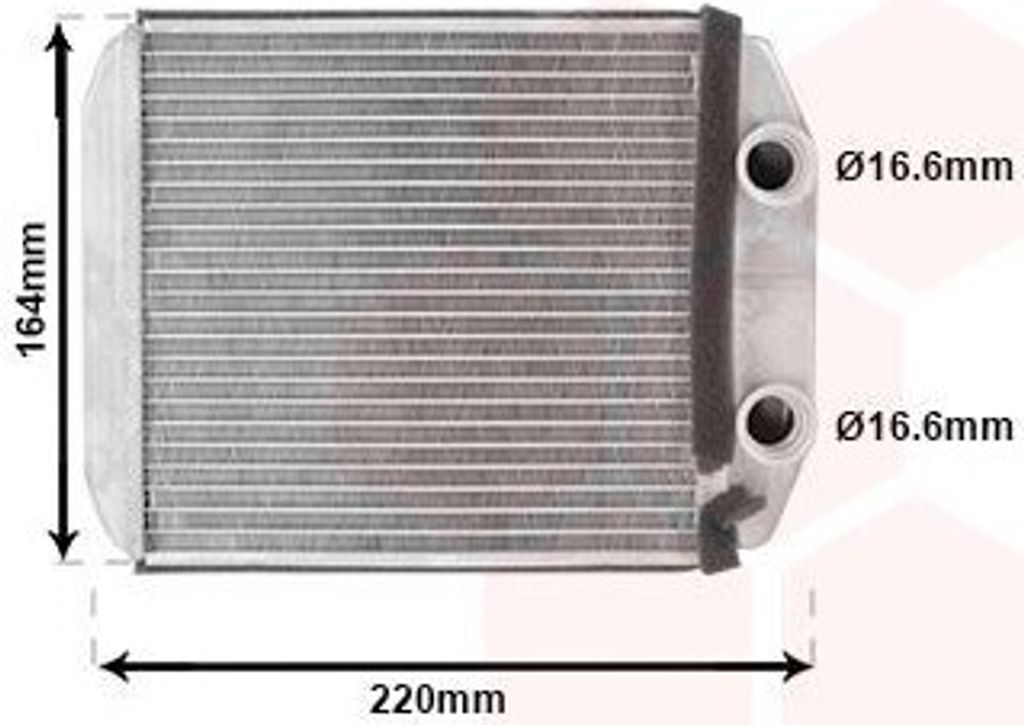 VAN WEZEL 43016701 Wärmetauscher Innenraumheizung Kühler für RENAULT Clio IV Schrägheck (BH) Clio IV Grandtour (KH) CLIO IV Kasten CLIO IV Komb...