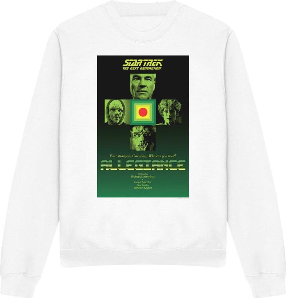 Star Trek - "The Next Generation Season 3 Episode 18" Sweatshirt für Herren/Damen Uni TV11798 (L) (Weiß)