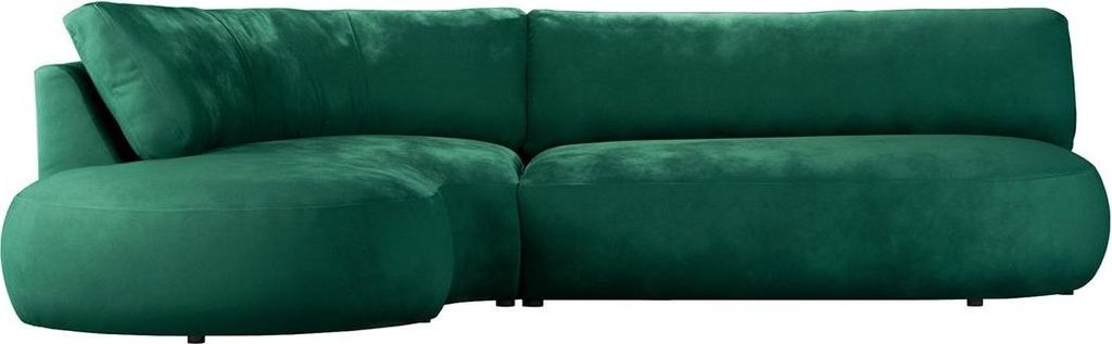 Minimalistische linksseitige Eckcouch Ace mit abgerundeter Form-Velluto 10