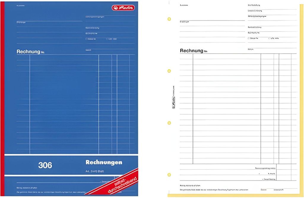 Herlitz Formularbuch"Rechnung 305" DIN A5 2 x 888529 - A5 Produktbild 