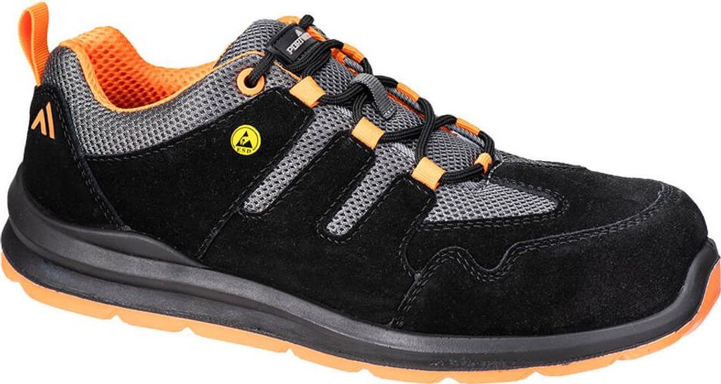 ESD-Composite-Schuhe S1 Sr Fo - Größe 41 - Schwarz/orange - Portwest