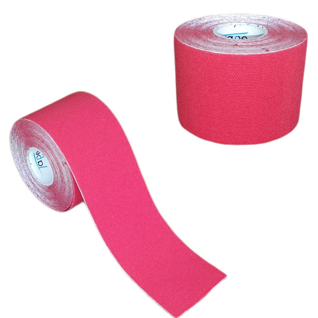 2 Rollen - Tapefactory24 Getting Started Kinesiologie Tape 5cm x 5m - rot, Tapes Taping Klebeband Tapeverband Bandage wasserfest