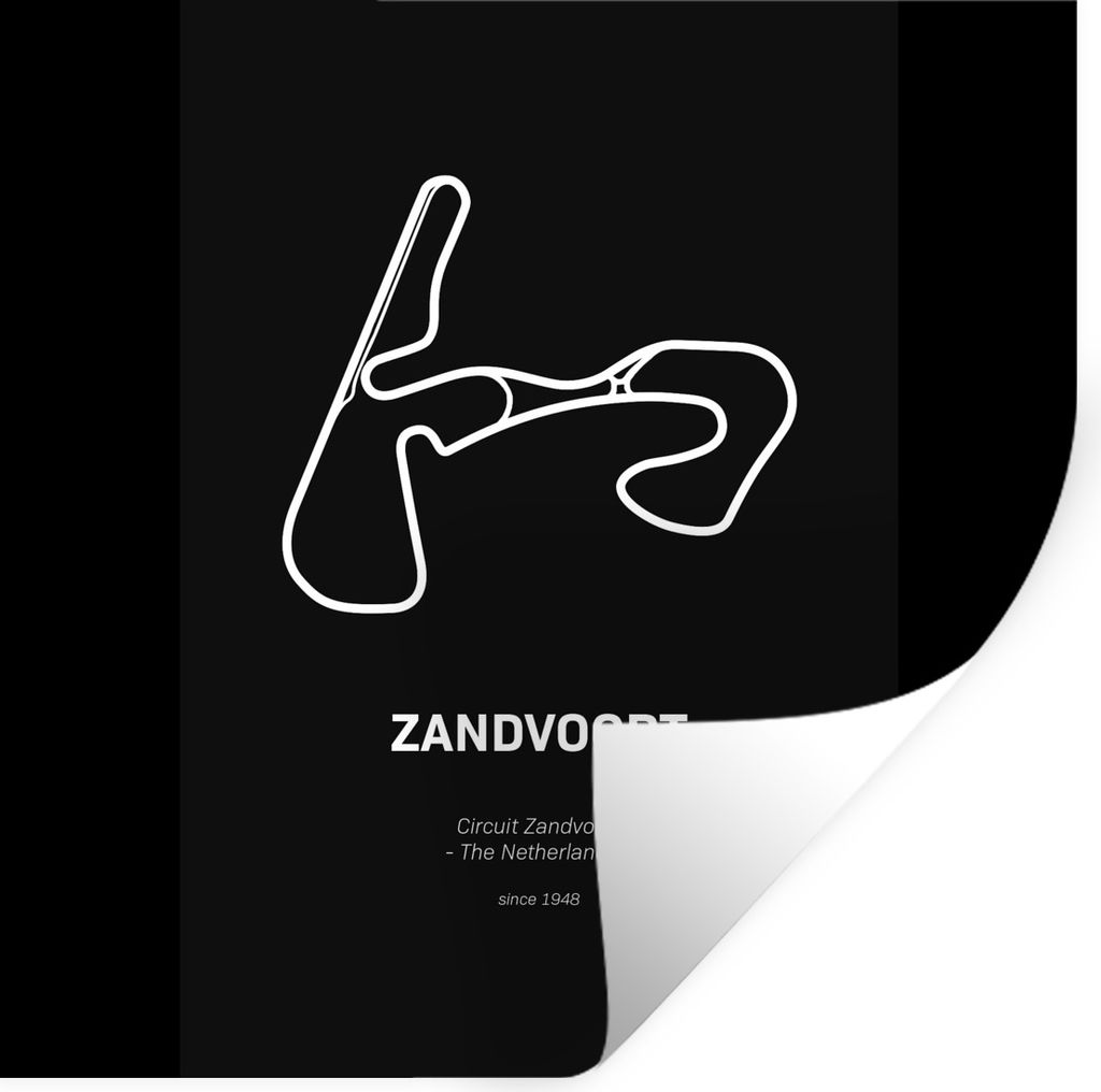 MuchoWow Wandtattoo Wandsticker Wandaufkleber Formel 1 - Zandvoort - Rennstrecke 80x80 cm Selbstklebend und Repositionierbar - Wierderverwendbar ...