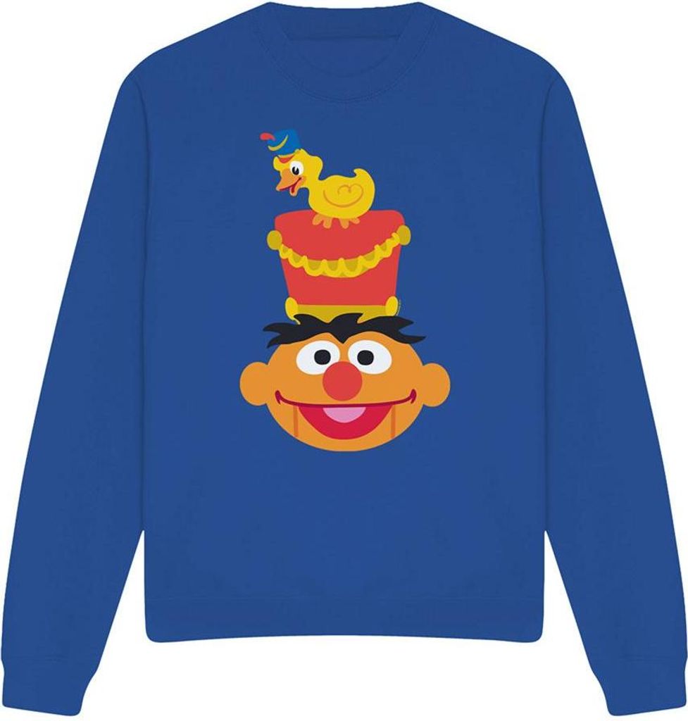Sesame Street - Sweatshirt Nußknacker für Herren/Damen Uni - weihnachtliches Design TV19929 (XXL) (Königsblau)