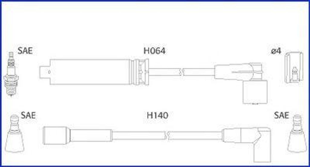 HITACHI 134239 Zündkabelsatz Zündleitungssatz