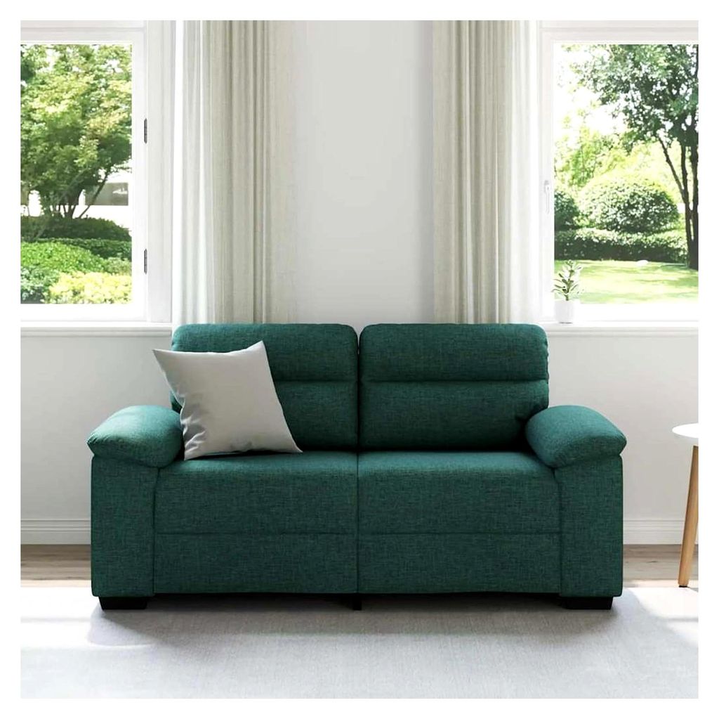 2-Sitzer-Sofa Dunkelgrün 120 cm Stoff