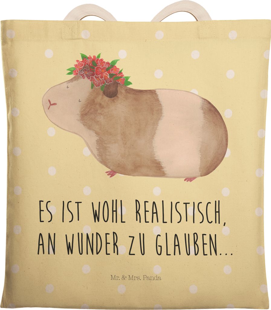 Mr. & Mrs. Panda Tote Bag Meerschweinchen Weisheit - Gelb Produktbild 