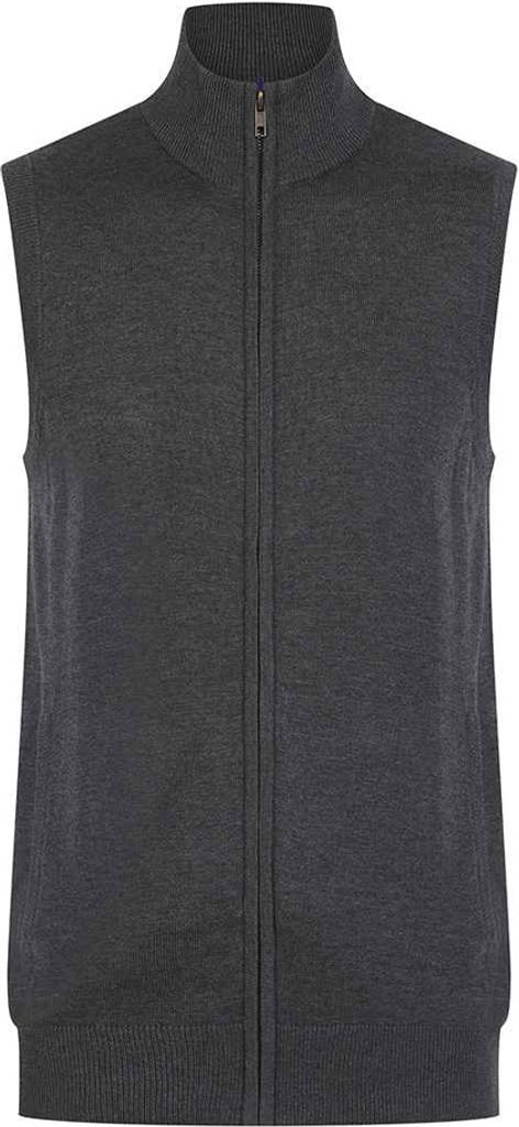 Henbury - Weste Durchgehender Reißverschluss für Herren Ärmellos PC7726 (XS) (Grau meliert)