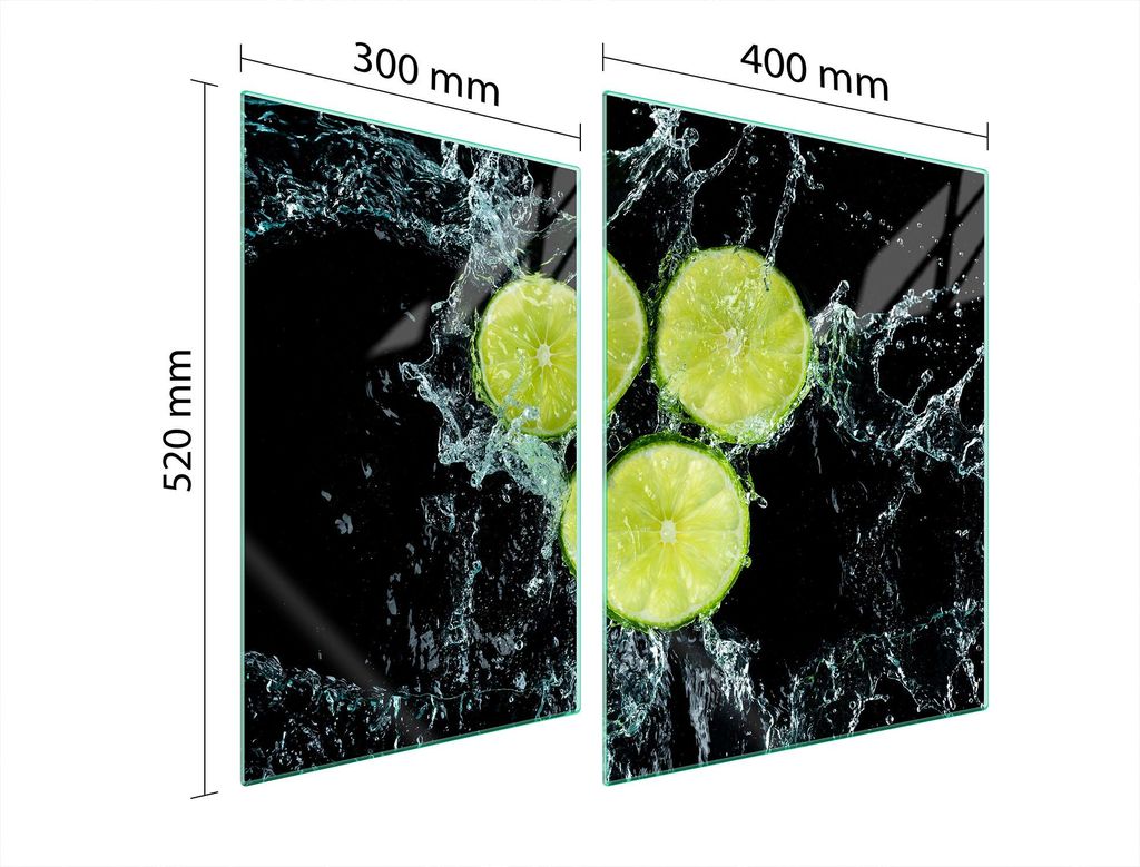 Glasschutzplatte Für Herd 70X52 Zitrone