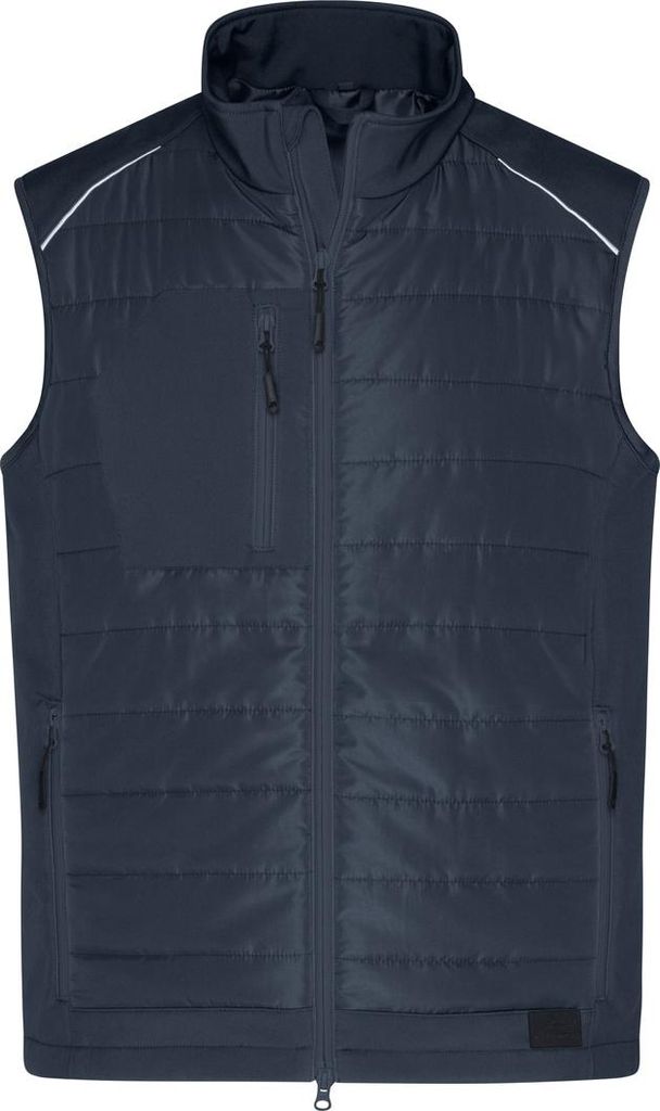 James & Nicholson Softshellweste Materialmix Herren JN1822 Gr. L carbon/carbon