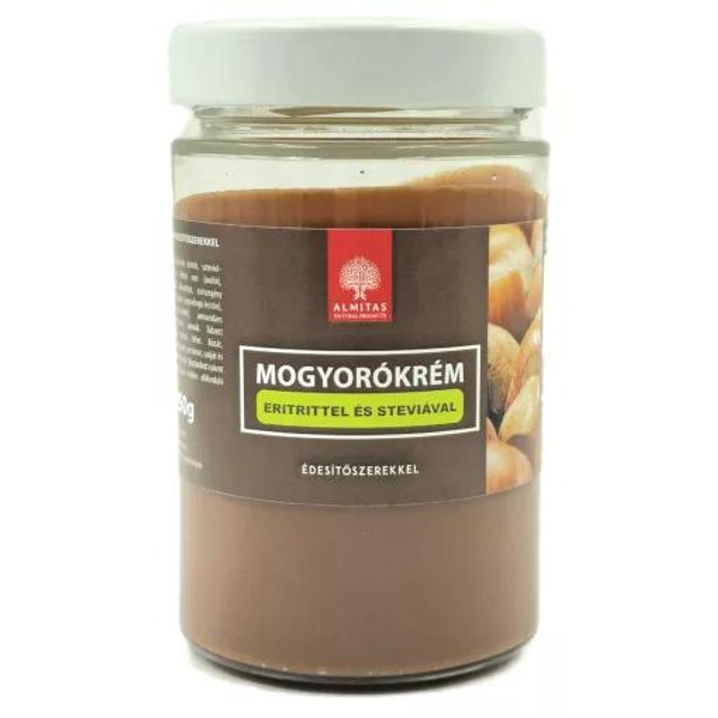 Almitas Haselnusscreme mit Erythrit und Stevia 350g Nuss Nougat Creme ohne Zuckerzusatz