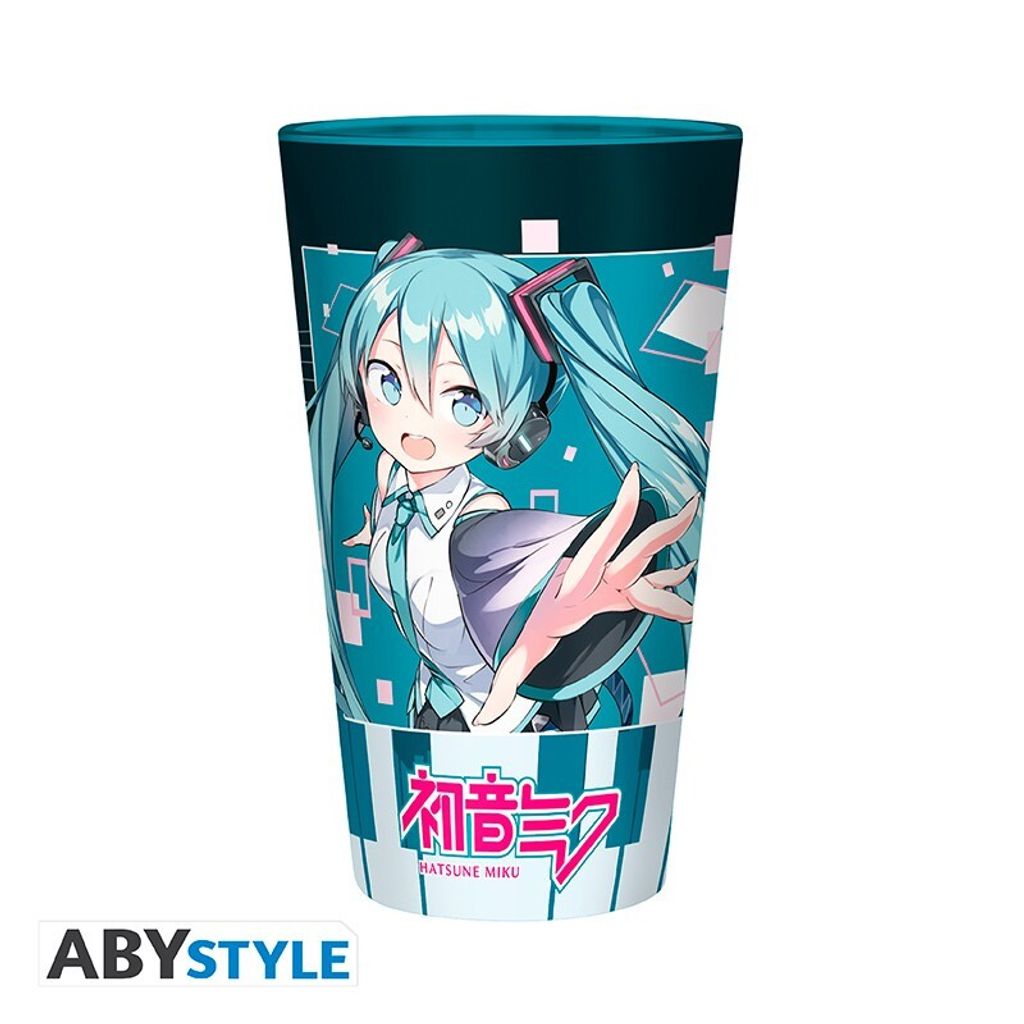 HATSUNE MIKU - Großes Glas - 400ml - Musical City - Karton