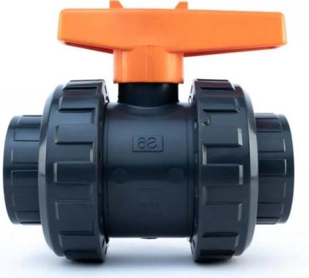 Robinet 2 voies PVC 40 mm idéal pour filtration piscine et arrosage