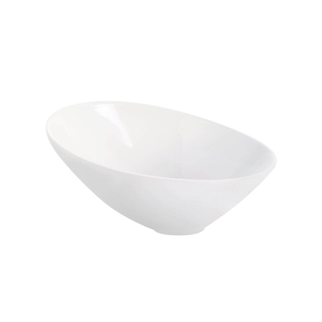 ASA Selection à table Schale Asymmetrisch, Fine Bone China, Warmes Weiß, L 22.5 cm, 1990013